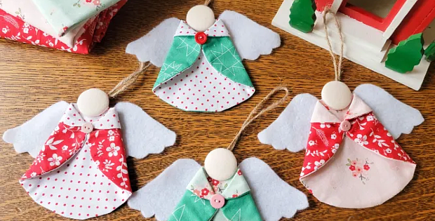 Fabric Angel Ornaments Tutorial