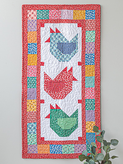 Three French Hens Wall Hanging Pattern