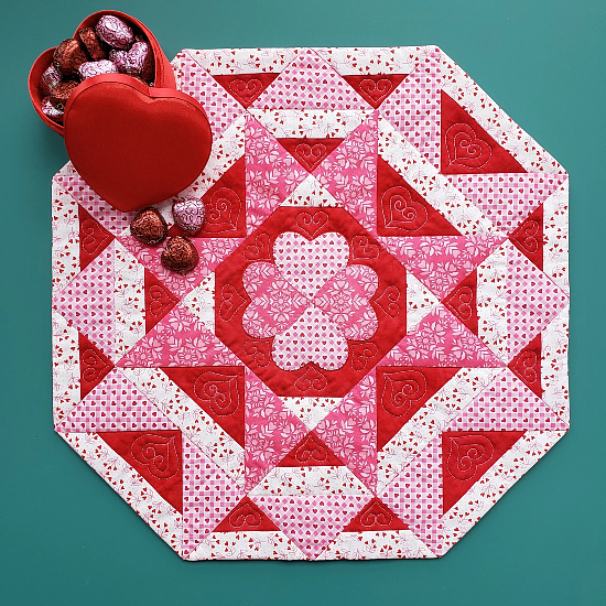 Candy Hearts Table Topper Pattern