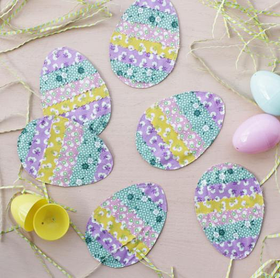 Quilt-As-You-Go Easter Egg Coasters Tutorial