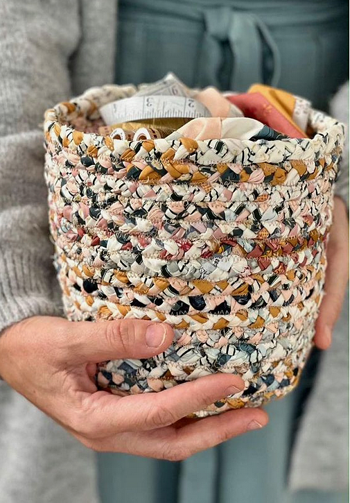 Make a Braided Basket from Fat Quarters or Scraps
