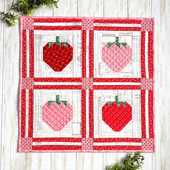 Strawberry Mini Quilt Pattern