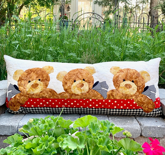 TEDDY BEAR PATTERN, stuffed animal pillow