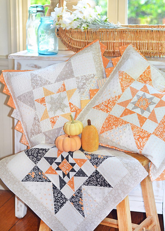 Stars of the Harvest Table Topper and Pillow Pattern