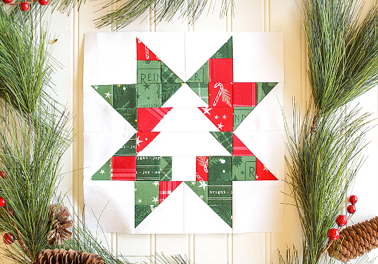 Christmas Tree Star Block Pattern