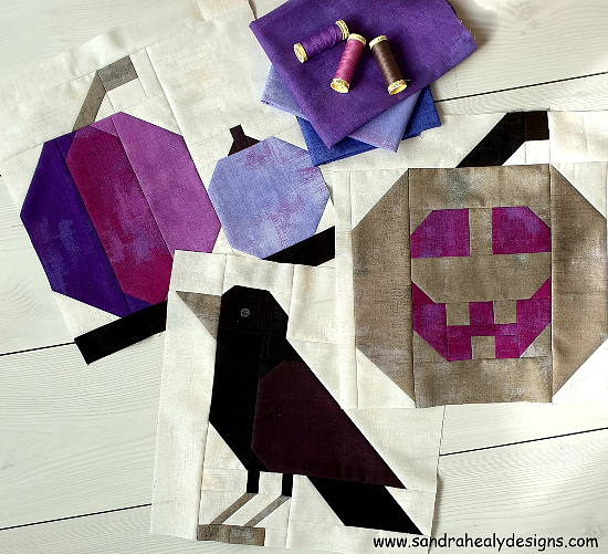 Halloween Quilt Blocks Pattern Set
