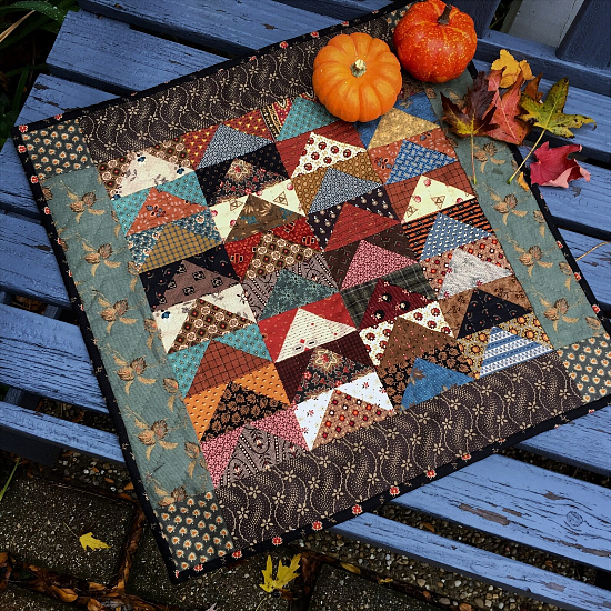Scrappy Flying Geese Doll Quilt 