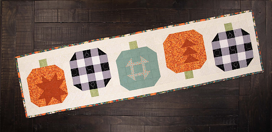 Pumpkin Patchwork Quilted Table Runner Pattern