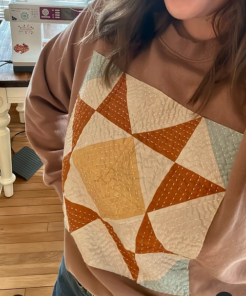 Dress Up a Sweatshirt with a Quilt Block