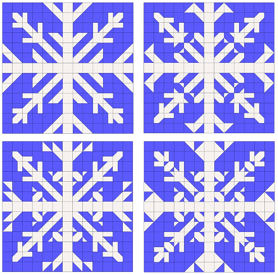 December Snowflake Quilted Wall Hanging Pattern