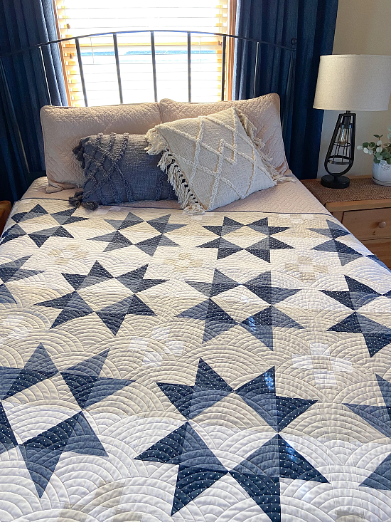 Banded Stars Quilt Pattern