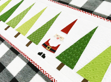 Santa in the Trees Table Runner Pattern