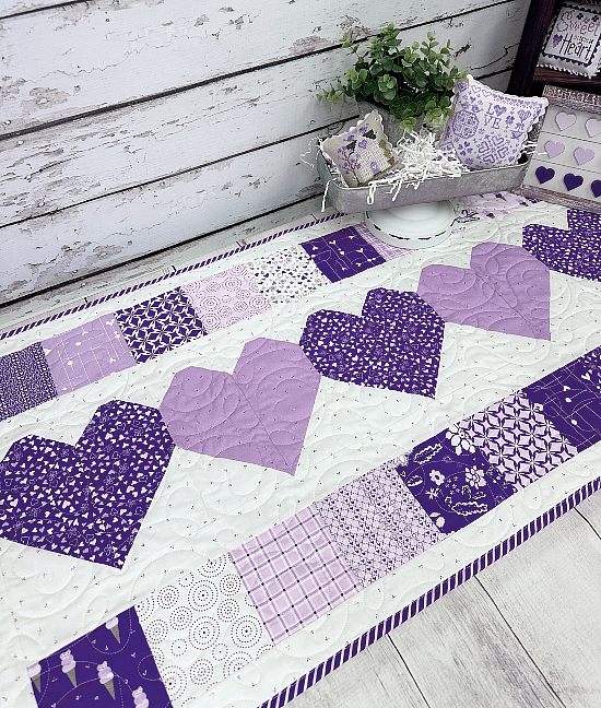 Oh My Heart! Table Runner Pattern