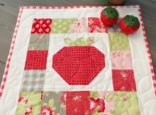 S is for Strawberry Mini Quilt Pattern