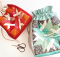 Quilted Treasure Drawstring Bag and Double Woven Star Block Pattern