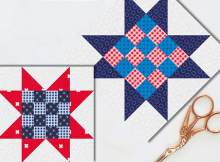 Sawtooth Star with Woven Center Block PatternSawtooth Star with Woven Center Block Pattern