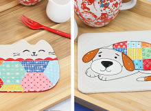 Cosy Canine and Sleepy Cat Coaster Mug Rug Patterns