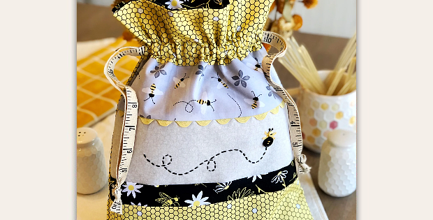 Drawstring Bee Bag Pattern