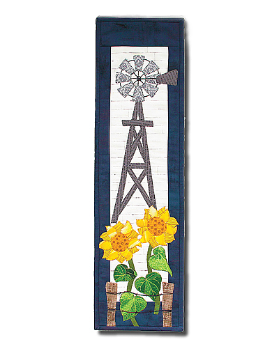 Windmill and Sunflowers Wall Hanging Pattern