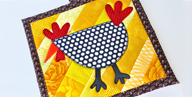 Quilted Chicken Potholder Pattern