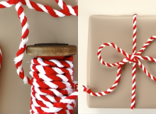 Candy Cane Fabric Twine Tutorial