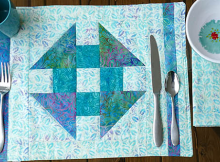 Easy Quilted Churn Dash Placemat Tutorial