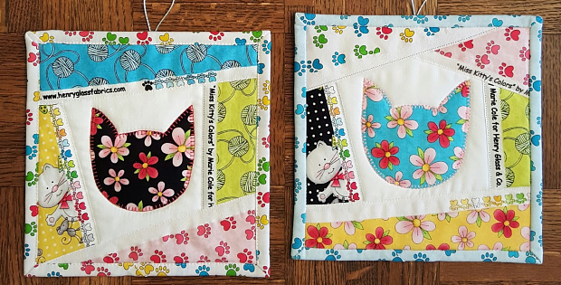 Those Adorable Selvages Quilt-as-you-go Hot Pad Tutorial