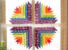 Lilly Log Cabin Quilt Block Pattern