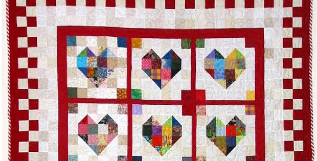 Scrappy Heart Quilt Pattern