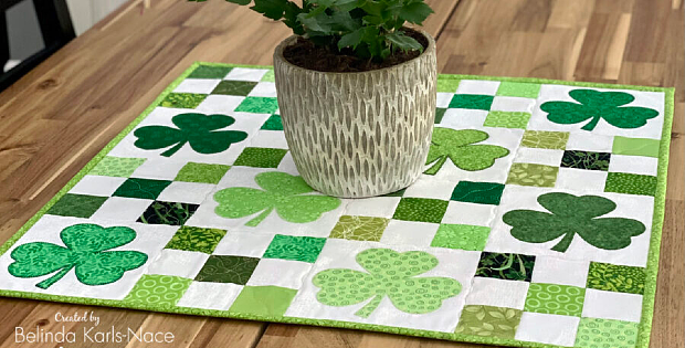 Scrappy Shamrocks Small Quilt Tutorial