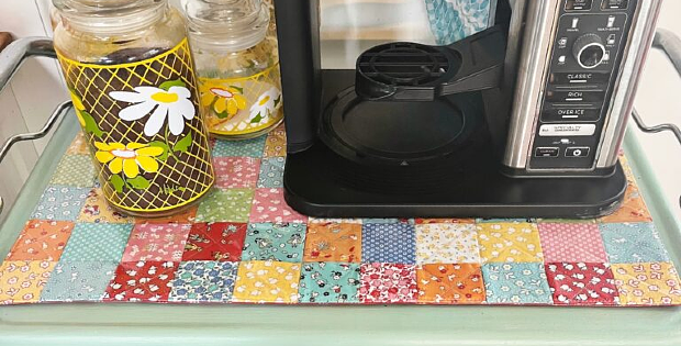 Vinyl Covered Coffee Station Mat Tutorial