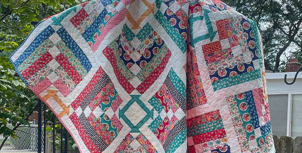 Irish Churn Cabin Quilt Pattern