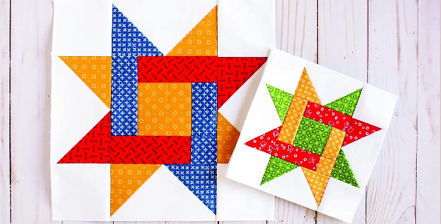 Simple Star Quilt Block Pattern