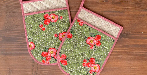 Quilted Pocket Pot Holders Tutorial