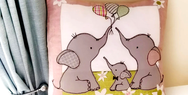 Elephants Cushion Cover Pattern