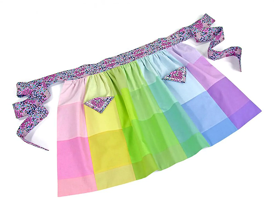 Rainbow Charm Square Patchwork Half Apron Pattern