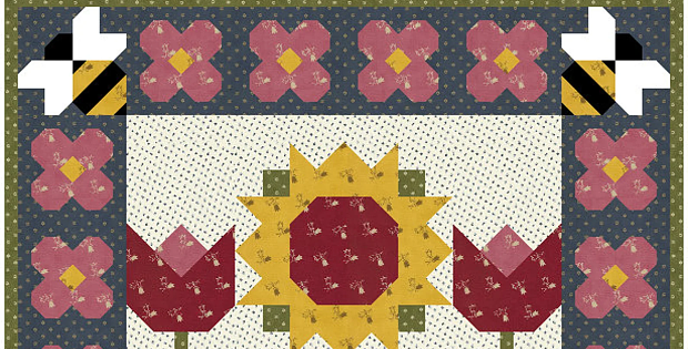 Bees and Blooms Mini Quilt Pattern