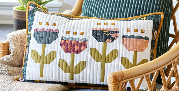 Floral Arrangement Lumbar Pillow Pattern