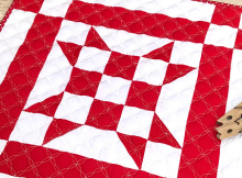 Red and White Barn Star Quilt Pattern