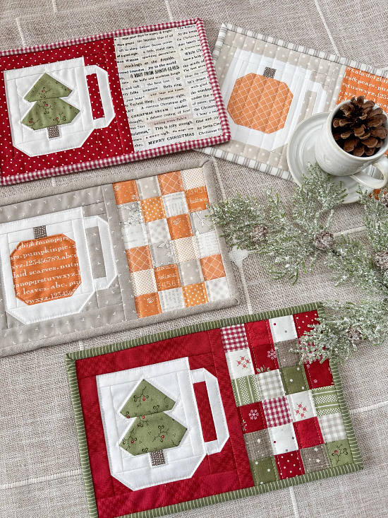 Pattern: Holiday Latte Mug Rugs Pattern