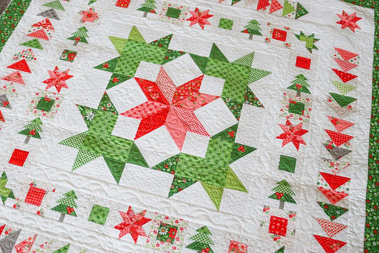 Wreath & Pine Quilt and Table Topper Pattern