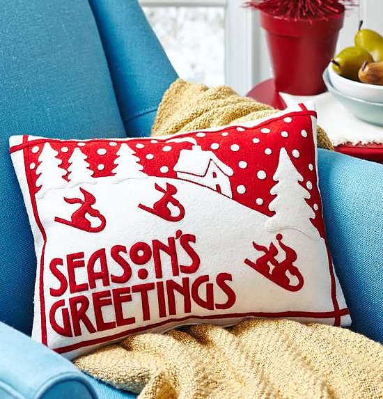Vintage Holiday Throw Pillow Tutorial