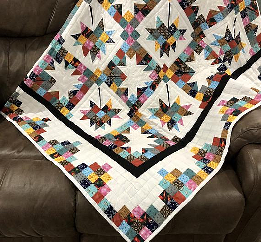 Scrappy Maple Leaves Quilt Pattern