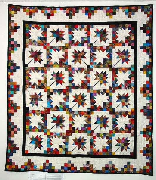 Scrappy Maple Leaves Quilt Pattern