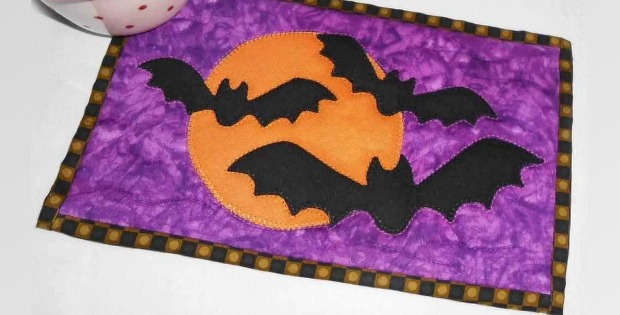 Bats Mug Rug