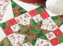 Four Patch Christmas Star Quilt Pattern
