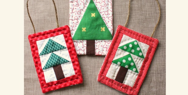 Patchwork Tree Ornaments