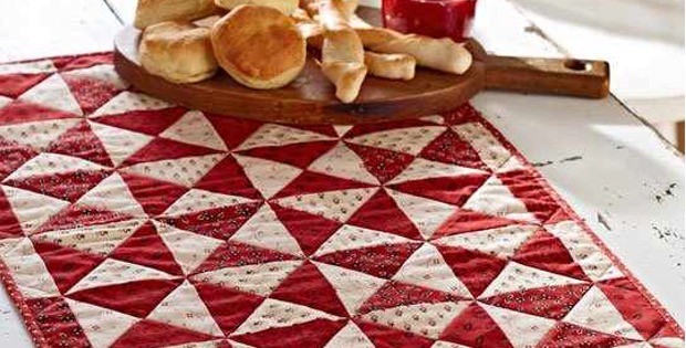 Red and White Table Topper