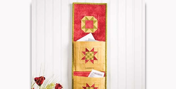 Star Organizer Quilted Wall Hanging