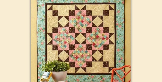 A Scrappy Romance Wall Quilt